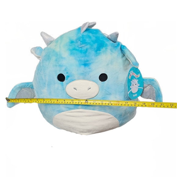 Squismallows Blue and White Dragon Keith Plush Toy - Picture 9 of 14